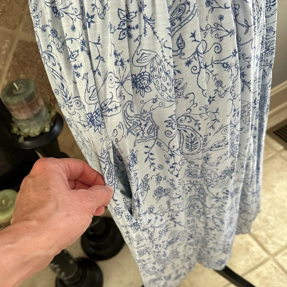 Fresh Produce Blue Floral Sleeveless Dress. - Picture 4 of 7